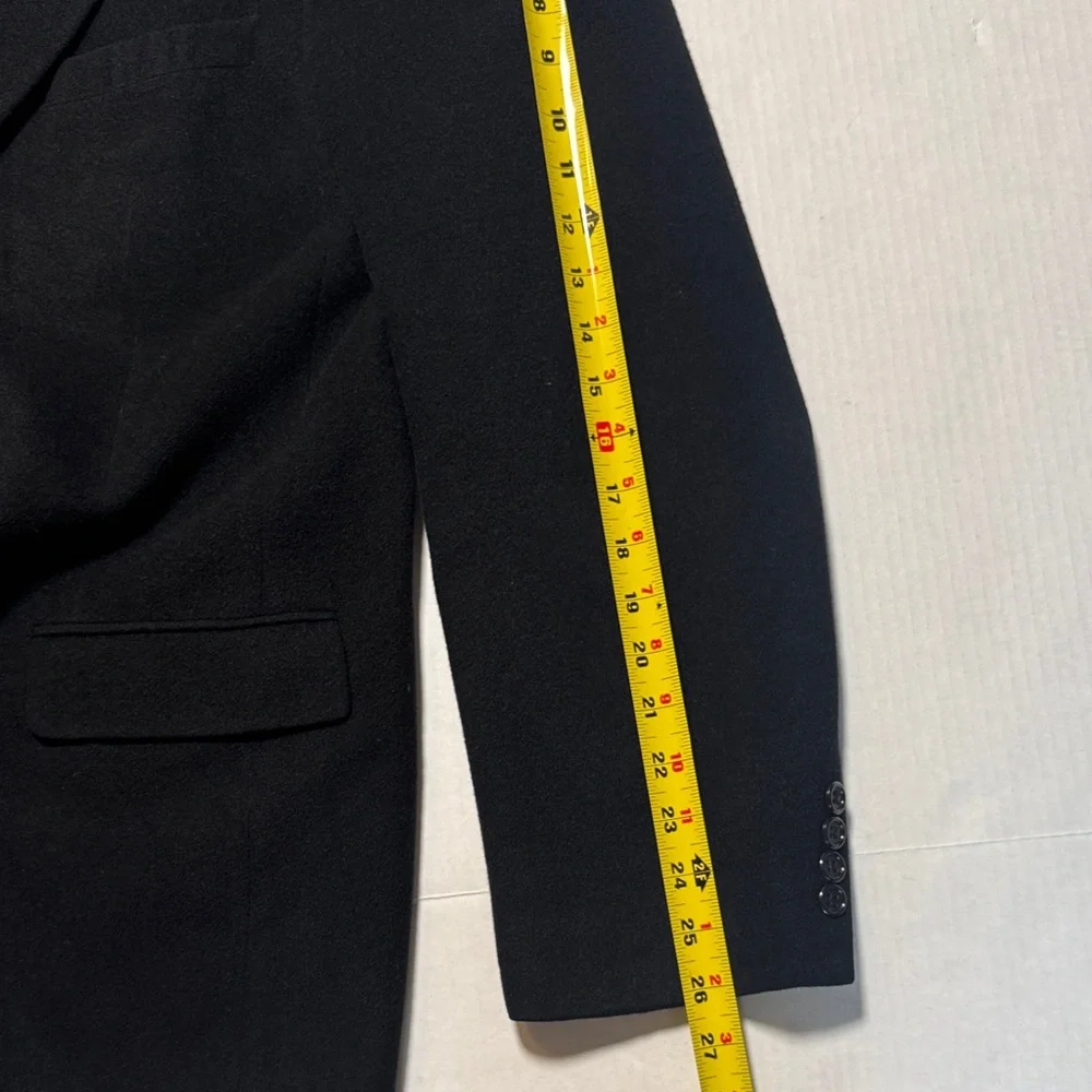 BROOKS BROTHERS Men's Vintage 100% Camel Hair Black Blazer Jacket Size‎ 44 Long